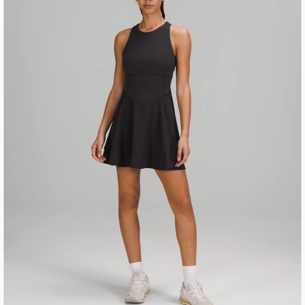 Lululemon court crush dress black never used